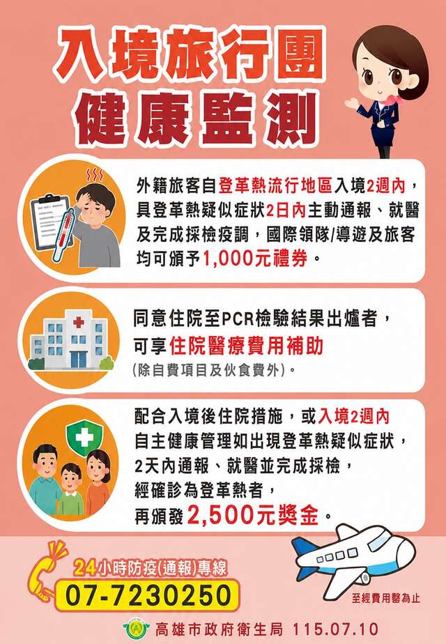 入境旅行團健康監測